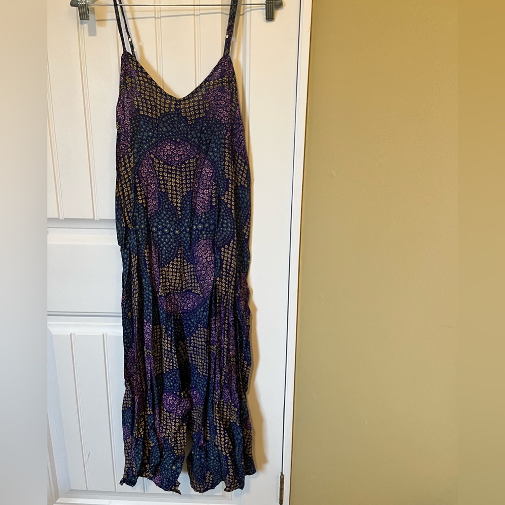 Anthropologie Strappy Floral Jumpsuit
